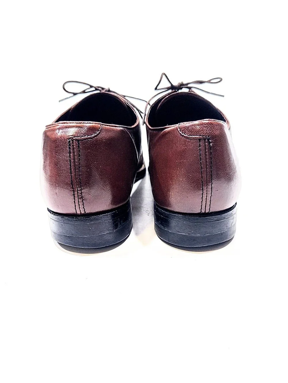 Stacy Adams Men's Brown Leather Cap Toe Oxford Dress Shoes Size 12 D